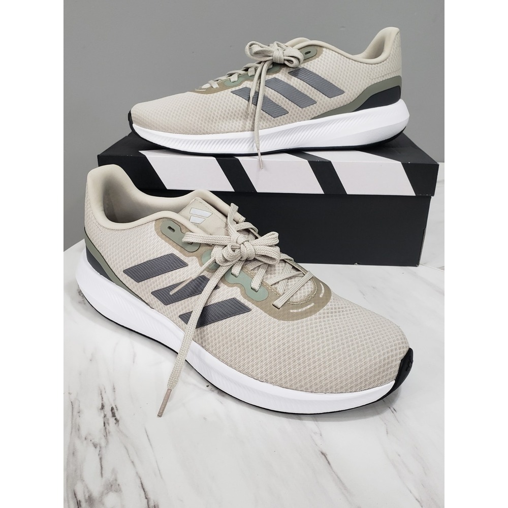 NEW SIZE 13 - Adidas RunFalcon Men's Running Shoes Green Gray Athletic‎ Sneakers